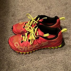 Pink and yellow neon adidas